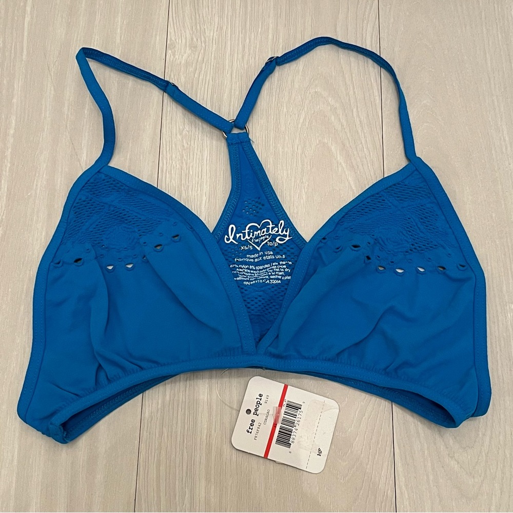 Free People Blue Bralette NWT Size XS/S